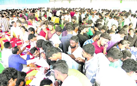 మెగా జాబ్‌మేళాకు స్పందన
