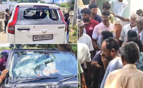 TDP Supporters Over Action At Pulivendula