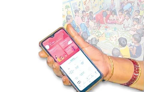 Anganwadi workers angry over smart phone apps
