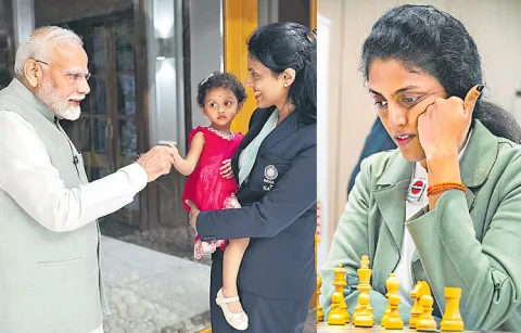 Indian Grandmaster Dronavalli Harika in action at Chennai Grand Masters Tournament