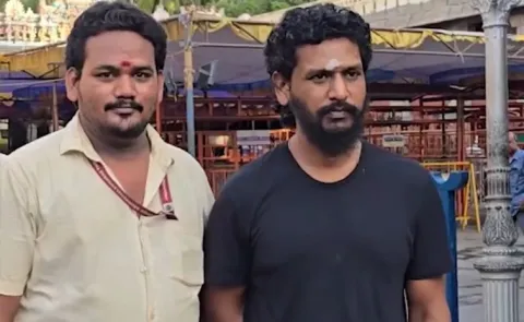 Lokesh Kanagaraj visits Tiruvannamalai temple before Coolie release