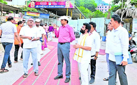 దసరా ఏర్పాట్ల పరిశీలన