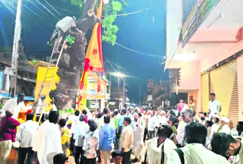 కొలువుదీరిన తిరుపతి బాలాజీ జెండా
