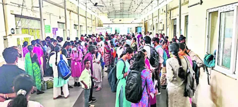  A large number of patients came for OP