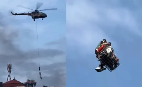 Nepal Ministers And Family Cling To Chopper Rope To Flee Protests