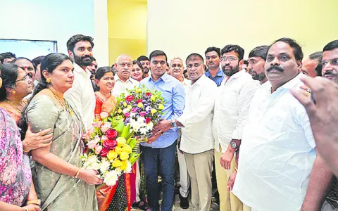 ఎంపీ మిథున్‌రెడ్డికి ఘన స్వాగతం
