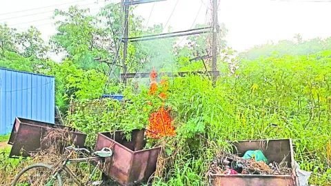ట్రాన్స్‌ఫార్మర్‌లో మంటలు
