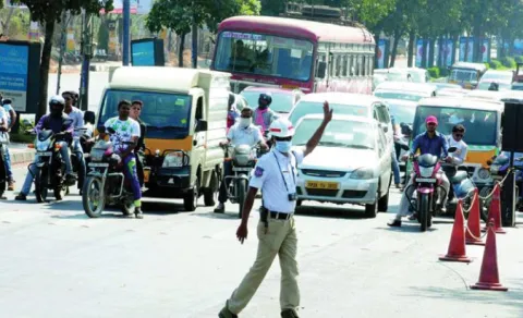 Traffic restrictions in Hyderabad