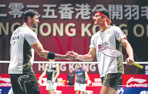 Satwiksairaj and Chirag Shetty in Hong Kong Open finals