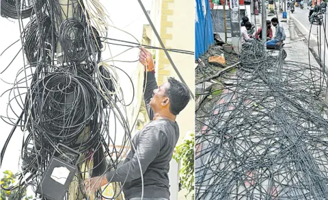 cables wires cuts in hyderabad telangana