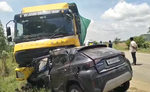 Road Accident At Nellore District