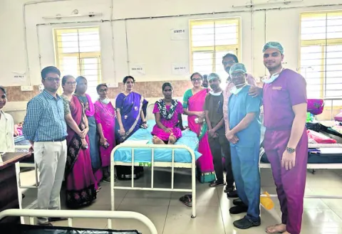 గర్భిణికి అరుదైన శస్త్రచికిత్స