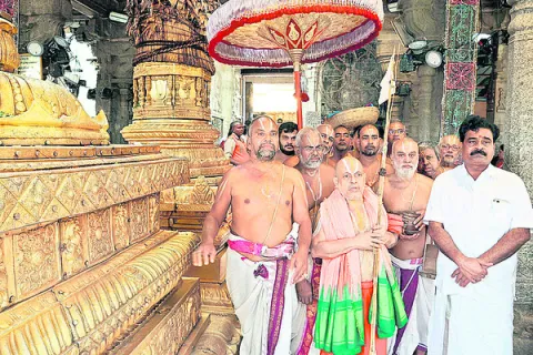 శ్రీవారిని దర్శించుకున్న శ్రీరంగం మఠ పీఠాధిపతి 