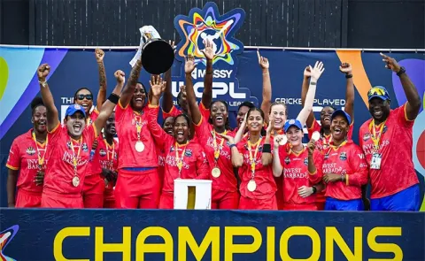 Shreyanka Patil cameo powers Barbados Royals to third consecutive WCPL title3