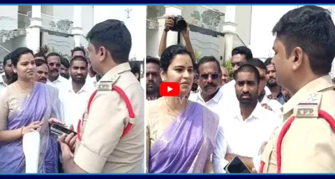 AP Police Stops Vidadala Rajini  1