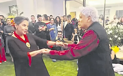 Actor Shabana Azmi celebrated her 75th birthday in the most joyous way