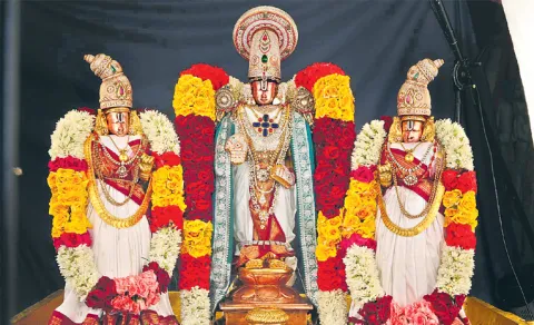 golden sanctum sanctorum of the Sri Venkateswara Temple in Tirumala
