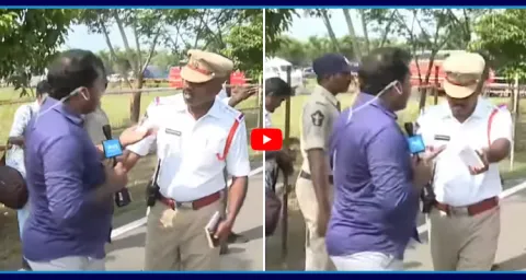 Vijayawada Police Over Action On Sakshi Reporter 1