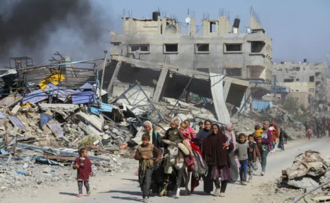 Israeli strikes killed at least 55 people in southern Gaza