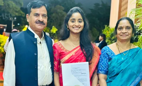 Mand Apurva being appointed as Deputy Collector
