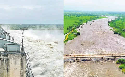 Flooding in Krishna and Godavari rivers increased