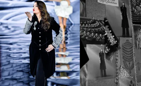 Paris Fashion Week Aishwarya Rai Bachchan Dazzles In Manish Malhotra Couture 