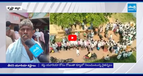 Urea Shortage In AP Farmers Slam Chandrababu Govt  1
