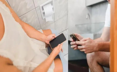 Cell Phone Usage In bathroom Causes hemorrhoids