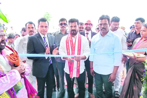 CM Revanth Reddy inaugurates the second unit of SGD Technologies Company.. Minister Jupally MLA Madhusudhan Reddy in the Pic
