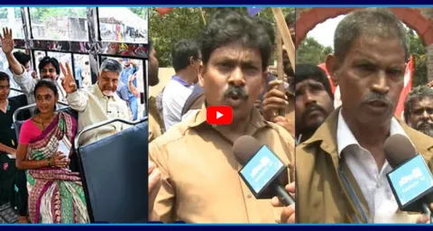 Auto Drivers Mass Warning To Chandrababu Over AP Free Bus Scheme 1