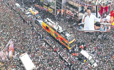 Sakshi Guest Column On TVK Vijay Stampede Issue and His Political Career