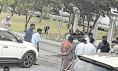 TDP Leaders Storm Kia Factory: Andhra Pradesh