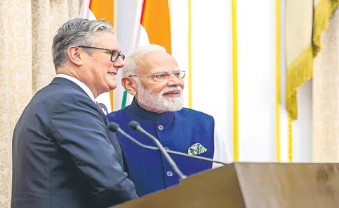 UK Prime Minister Keir Starmer hailed the Indian economy growth