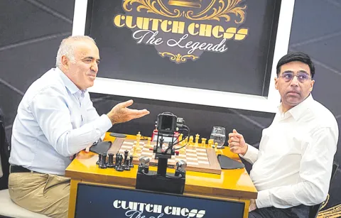 Kasparov has the upper hand in the clutch chess tournament