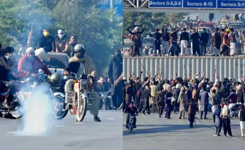 TLP Million March Sparks Clashes in Rawalpindi,65 Activists Arrested12