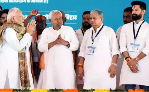 NDA seat sharing finalised for Bihar  JDU gets 101, BJP 100