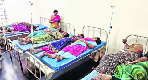 పురుగు మందు పీల్చి ఉక్కిరిబిక్కిరి