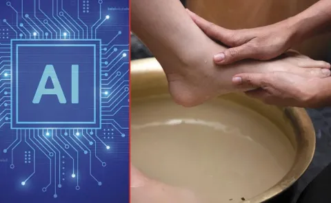 Man forced to wash Brahmin man feet and drink water over objectionable AI image in Madhya Pradesh