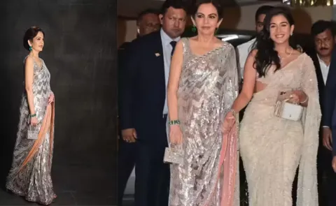 manish malhotra diwali party nita ambani and bahu radhika merchan stealsthe show