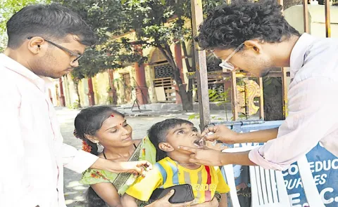 94. 4 Percent pulse polio completed in six districts telangana