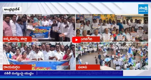Public Protest Against TDP Fake Liquor in AP 1