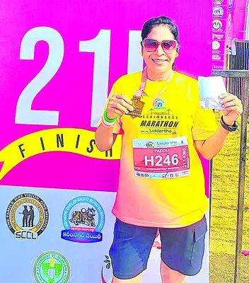 మారథాన్‌లో రాణిస్తున్న పద్మ