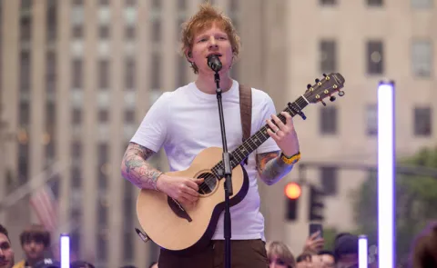 British rapper Ed Sheeran will work with officially music director Santhosh Narayanan
