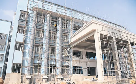 Eight medical colleges in the state have more than 70 percent construction work completed