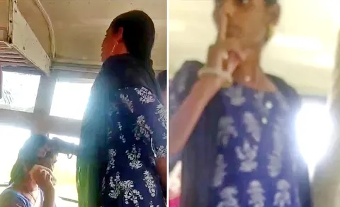 Women Argue With Rtc Bus Conductor