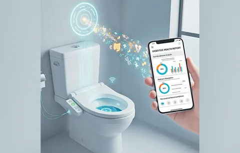 A smart toilet with sensors and AI made by Japanese company Toto Toilets13