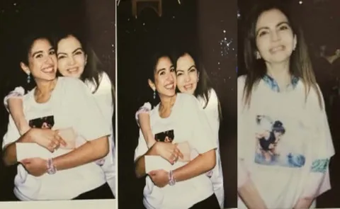 Nita Ambani wears Tshirt with Radhika Merchant photo at birthday party9