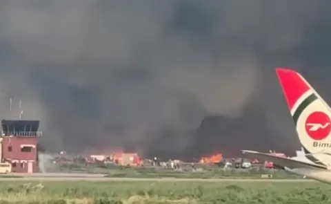 Fire Broke Out In Dhaka International Airport5