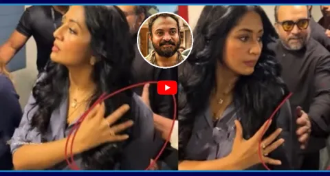 Soubin Shahir Steps In After Fan Touches Navya Nair 1