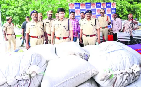 3.4 టన్నుల గంజాయి ధ్వంసం 